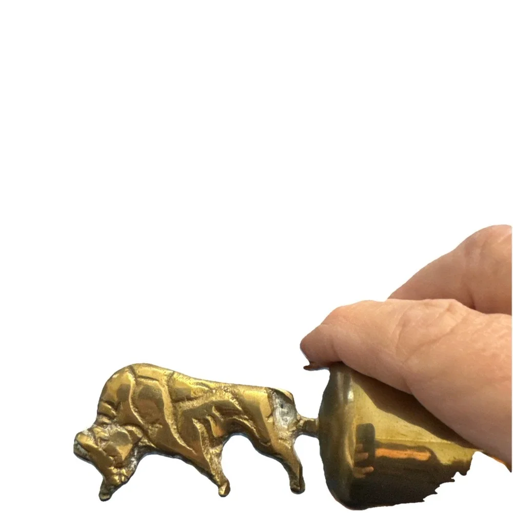 Brass Bell With Bull 5